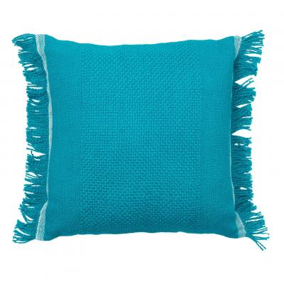 Logan & Mason Piper Teal Hand Woven Textured Artisan Cushion | 50x50cm | Teal